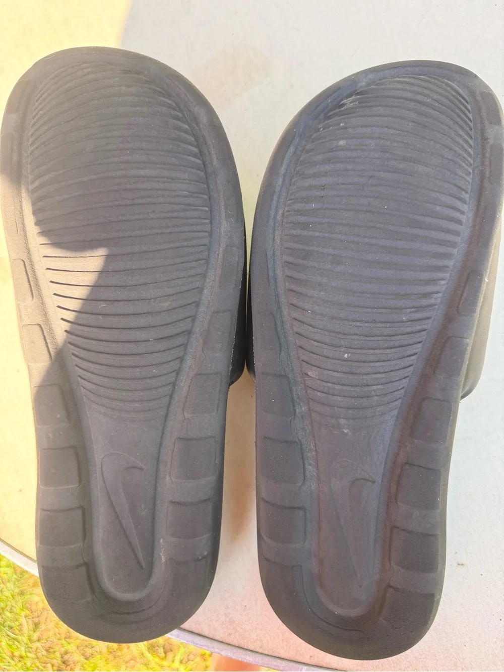 Men’s Nike Black Slides with White Logo